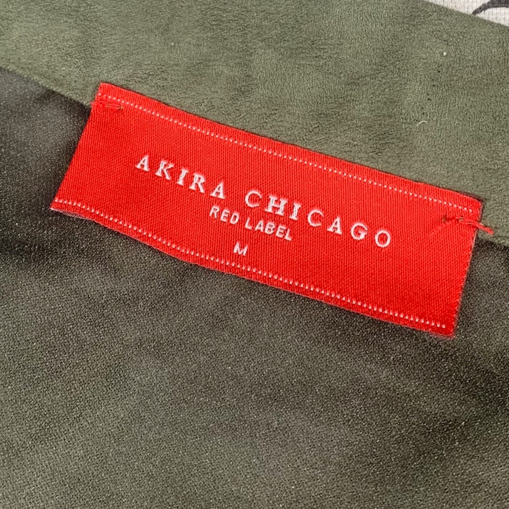 🍀AKIRA Skirt Button Down Faux Suede High Waisted - Picture 8 of 10